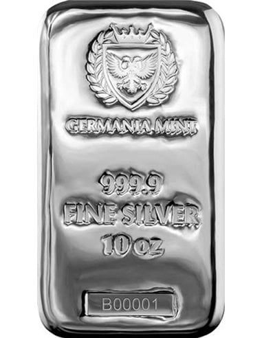 CAST BAR 10 Oz Silver Germania 2023