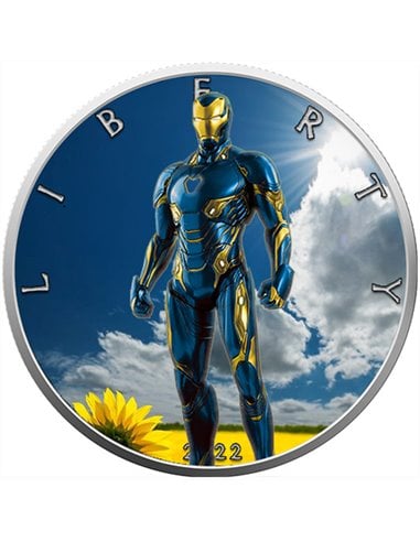 RESILIENCE UKR-IRON Ukraine Walking Liberty 1 Oz Silver Coin 1$ USA 2022