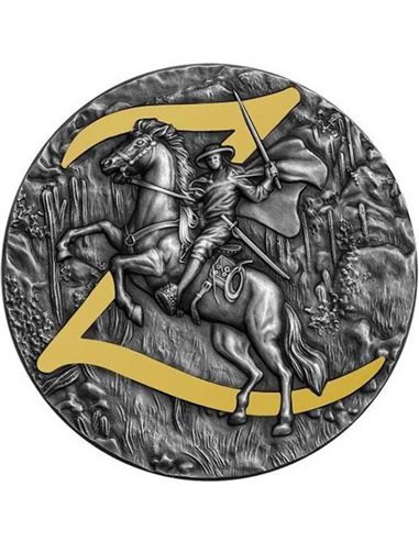 ZORRO 2 Oz Монета Серебро 5$ Ниуэ 2021