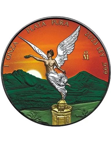 LIBERTAD Antique Colored Liberty 1 Oz Серебро монета Мексика 2023 года