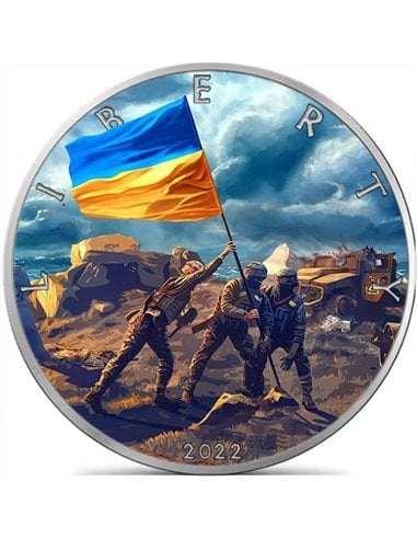 BEFREIUNG DER SCHLANGENINSEL Ukraine Liberty 1 Oz Silbermünze 1$ USA 2022