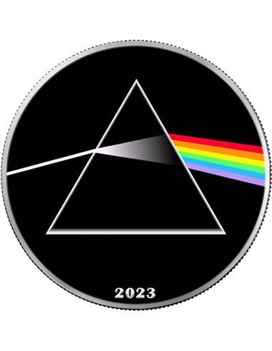 PINK FLOYD DARK SIDE OF THE MOON Liberty 1 Oz Silver Coin 1$ USA 2023