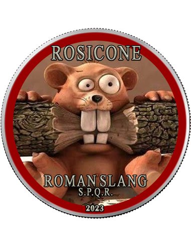 ROSICONE Roman Slang S.P.Q.R. Walking Liberty 1 Oz Silver Coin 1$ USA 2023
