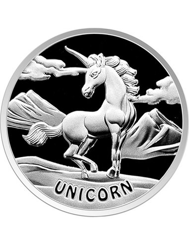 UNICORN Mythical Creatures Монета Серебро 1$ Фиджи 2022
