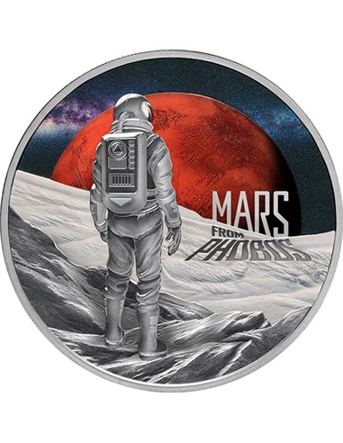 MARS FROM PHOBOS 1 Oz Монета Серебро 1$ Ниуэ 2024