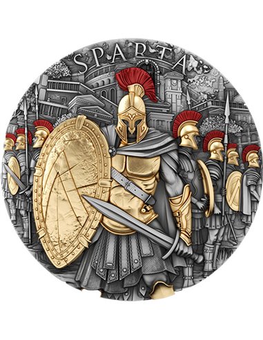 SPARTA 2 Oz Монета Серебро 5$ Ниуэ 2023