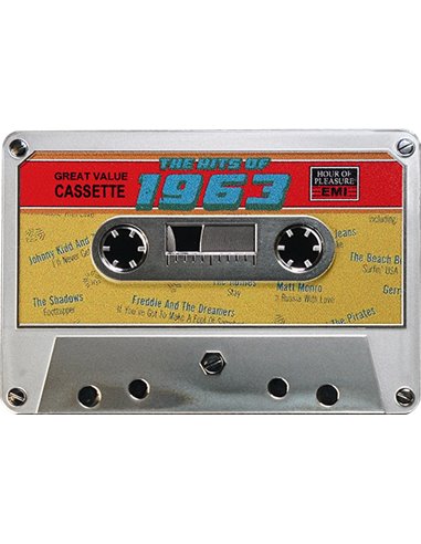 CASSETTE TAPE History Coloured 2 Oz Silver Coin 2$ Niue 2023