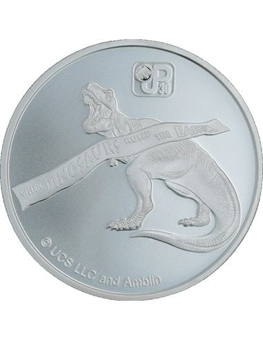 JURASSIC PARK 30 Aniversario Moneda Plata 1$ Fiji 2023