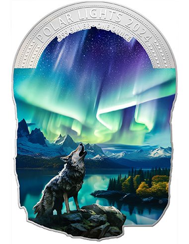 POLAR LIGHTS Wonders of Nature 1 Oz Монета Серебро 2$ Фиджи 2024