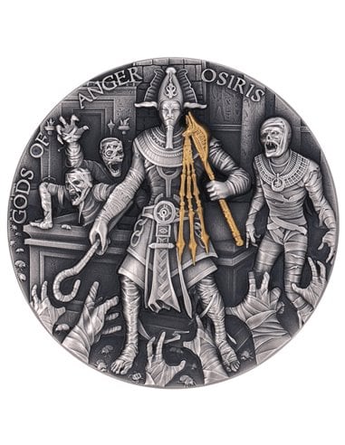 OSIRIS Gods of Anger 2 Oz Монета Серебро 5$ Ниуэ 2023
