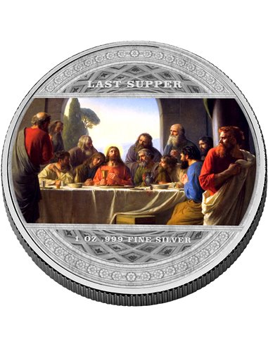 Тайная вечеря 1 унция Серебро монета 2000 франков Камерун 2024 г.