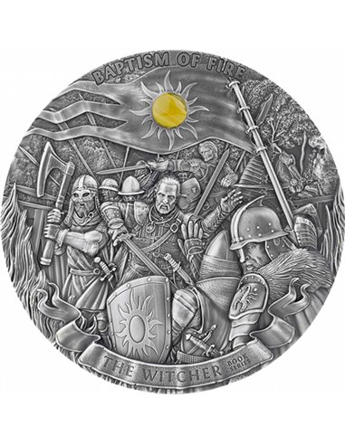 BAPTISM OF FIRE The Witcher 1 Kg Kilo Silver Coin 50$ Niue 2023