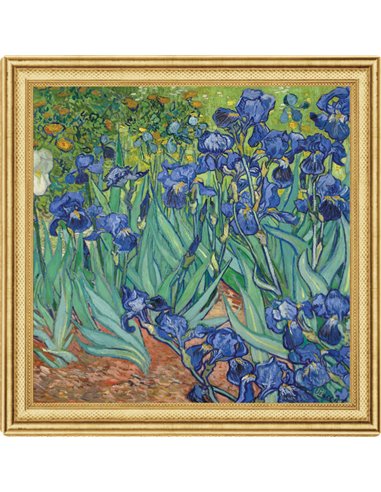 IRISES Vincent Van Gogh 170. Jahrestag 2 Oz Silbermünze 2$ Niue 2023