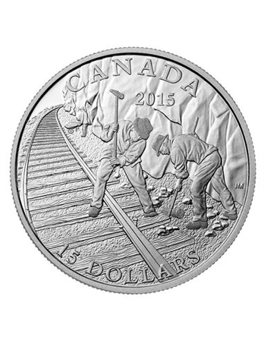 CANADIAN PACIFIC RAILWAY Монета Серебро 15$ Канада 2015 г.