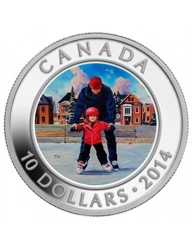 APRENDIENDO A SKATE Moneda Plata 10$ Canada 2015