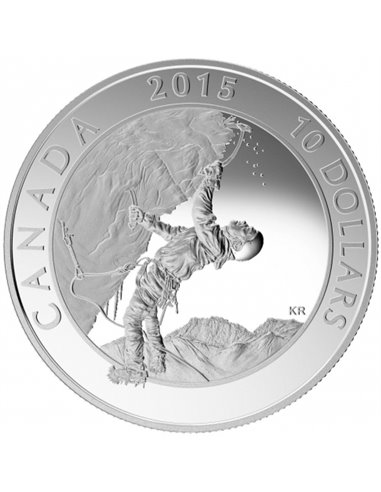 ICE CLIMBING Moneda Plata 10$ Canada 2015