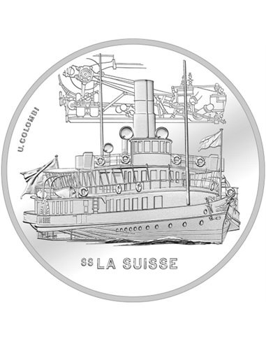 STEAMBOAT LA SUISSE Silver Coin 20 Francs Switzerland 2018