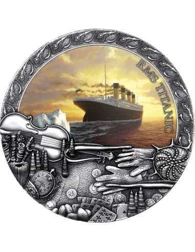 RMS TITANIC Grand Shipwrecks In A History 2 Oz Moneda Plata 5$ Niue 2020