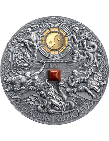 SHAOLIN KING FU Style sztuk walki 5 uncji srebrnej monety 10 $ Niue 2024
