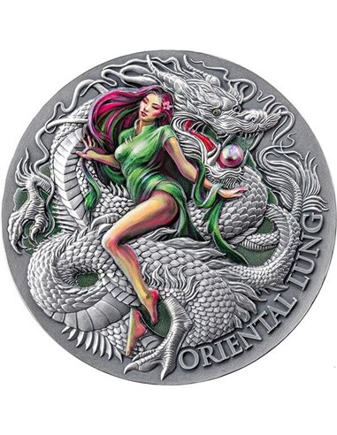 ORIENTAL LUNG The Dragonology 2 oz Silver Coin 2000 Francs CFA Cameroon 2024