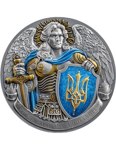 ST. MICHAEL Il Patrono di Kiev Moneta Argento 5 oz 10$ Niue 2024