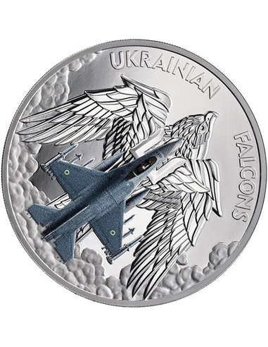 UKRANIAN FALCONS 5 Oz Монета Серебро 5 Седис Гана 2024