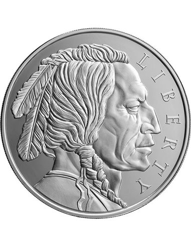 LIBERTY INDIAN HEAD 1 Oz Moneda Plata 1000 Satoshi Cripto Estados Unidos 2024
