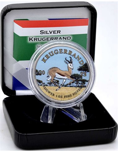 AFRICA LANDSCAPE Krugerrand 1 Oz Silver Coin 1 Rand South Africa 2023