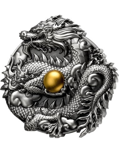 DRAGON Chinesisches Mondjahr 3 Oz Silbermünze 50 Vatu Vanuatu 2024