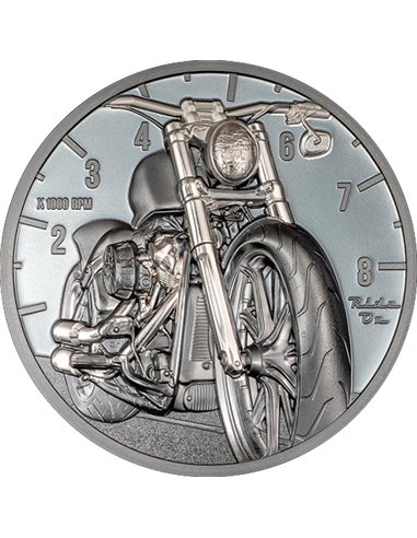 MOTORBIKE Journey 2 Oz Монета Серебро 10$ Острова Кука 2024