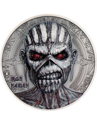 BOOK OF SOULS Iron Maiden 2 Oz Moneda Plata 10$ Islas Cook 2024