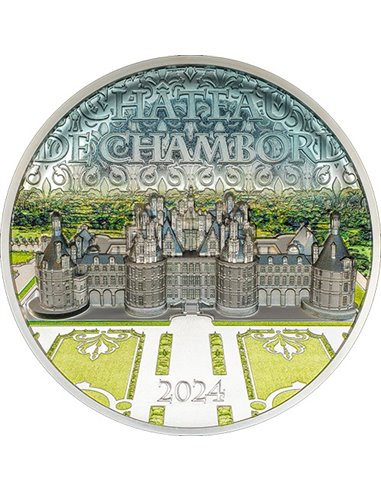 CHATEAU DE CHAMBORD 5 Oz Монета Серебро 25$ Острова Кука 2024
