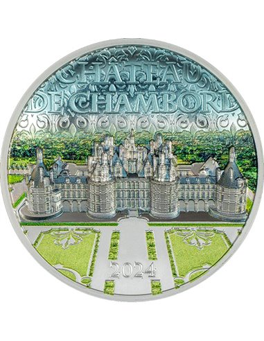 CHATEAU DE CHAMBORD 2 Oz Srebrna moneta 10 $ Wyspy Cooka 2024