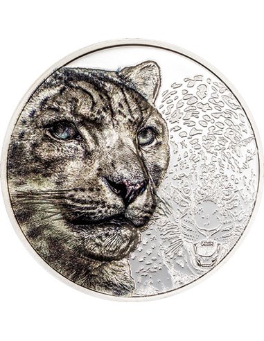 SNOW LEOPARD Wild Mongolia 1 Oz Silver Coin 500 Togrog Mongolia 2024