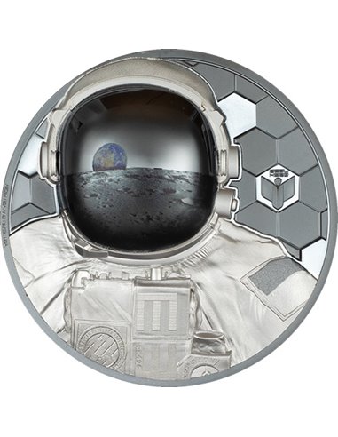 ASTRONAUT Real Heroes 3 Oz Silver Coin 20$ Cook Islands 2024