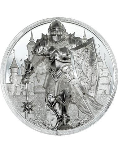 IRON KNIGHT 5 Oz Silver Coin 25$ Cook Islands 2024