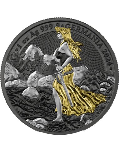 LADY GERMANIA Edizione WMF Moneta in Argento da 1 Oz 5 Mark Germania 2024