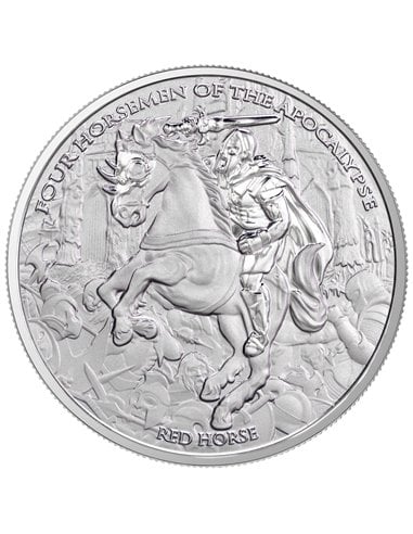 RED HORSE Four Horsemen Of The Apocalypse 1 Oz Silver Bullion Coin 5 Thalers 2024