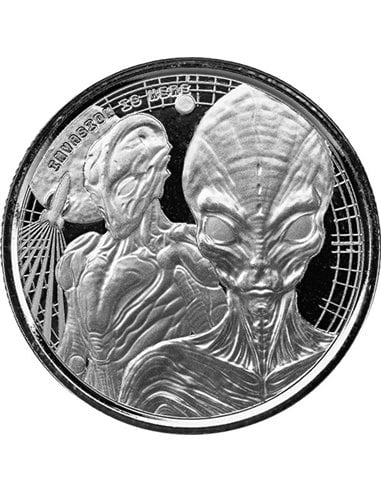 ALIEN Invasion Is Here 1/2 Oz Silver Coin 10 Cedis Ghana 2023