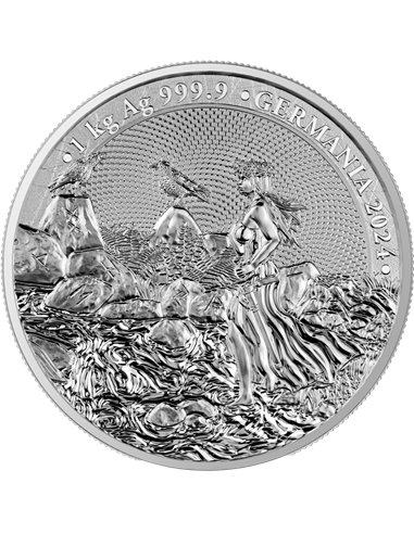 LADY GERMANIA 1 Кг Килограмм Серебро Монета 80 марок Германии 2024 года