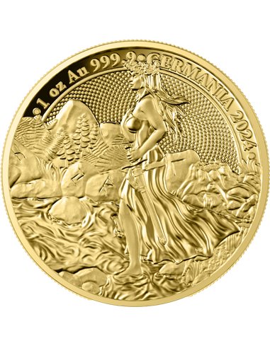 LADY GERMANIA 1 Uncja Złota Moneta 100 Marek Germania 2024