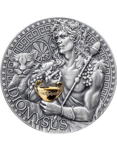 ДИОНИС Великая греческая мифология 1 Oz Монета Серебро 1000 Франков Камерун 2024