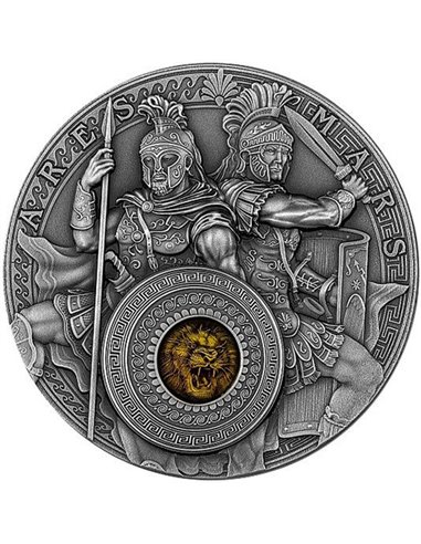 ARES AND MARS 2 Oz Silver Coin 5$ Niue 2021