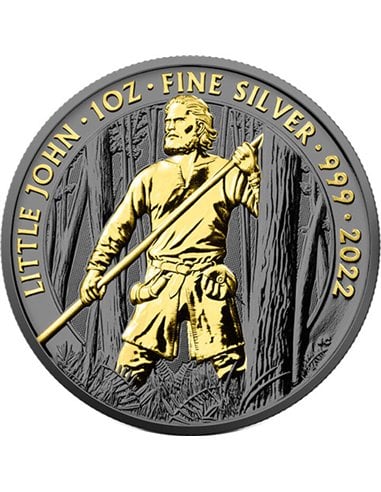 LITTLE JOHN 1 Oz Moneda Plata 2£ Reino Unido 2022