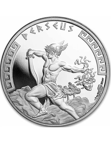 PERSÉE Héros de la mythologie grecque Pièce d'argent de 1 once 2 $ Niue 2024