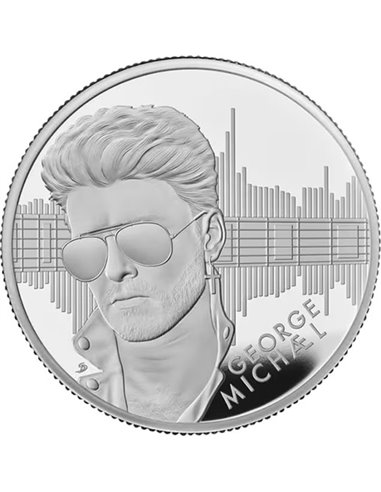 GEORGE MICHAEL 2 Oz Silver Coin 5 Pounds United Kingdom 2024