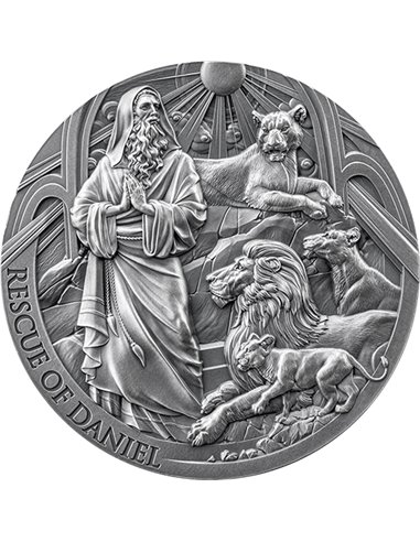 RESCUE OF DANIEL Bible Stories 2 Oz Silver Coin 2000 Francs Cameroon 2024