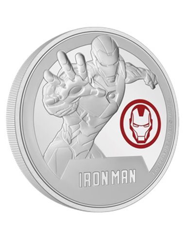 IRON MAN Marvel Classic Superheroes Pièce d'argent de 1 once 2$ Niue 2024