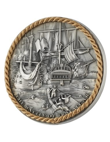 BATTLE OF TRAFALGAR Sea Battles 2 Oz Silver Coin 5$ Niue 2023