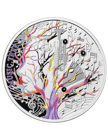 DRZEWO MUZYCZNE 17,5g Srebrna moneta 1 $ Niue 2023